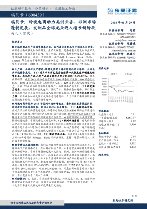 瑞貝卡(600439): 全球發(fā)制品龍頭，跨境電商與非洲市場雙輪驅(qū)動(dòng)，邁入增長新階段